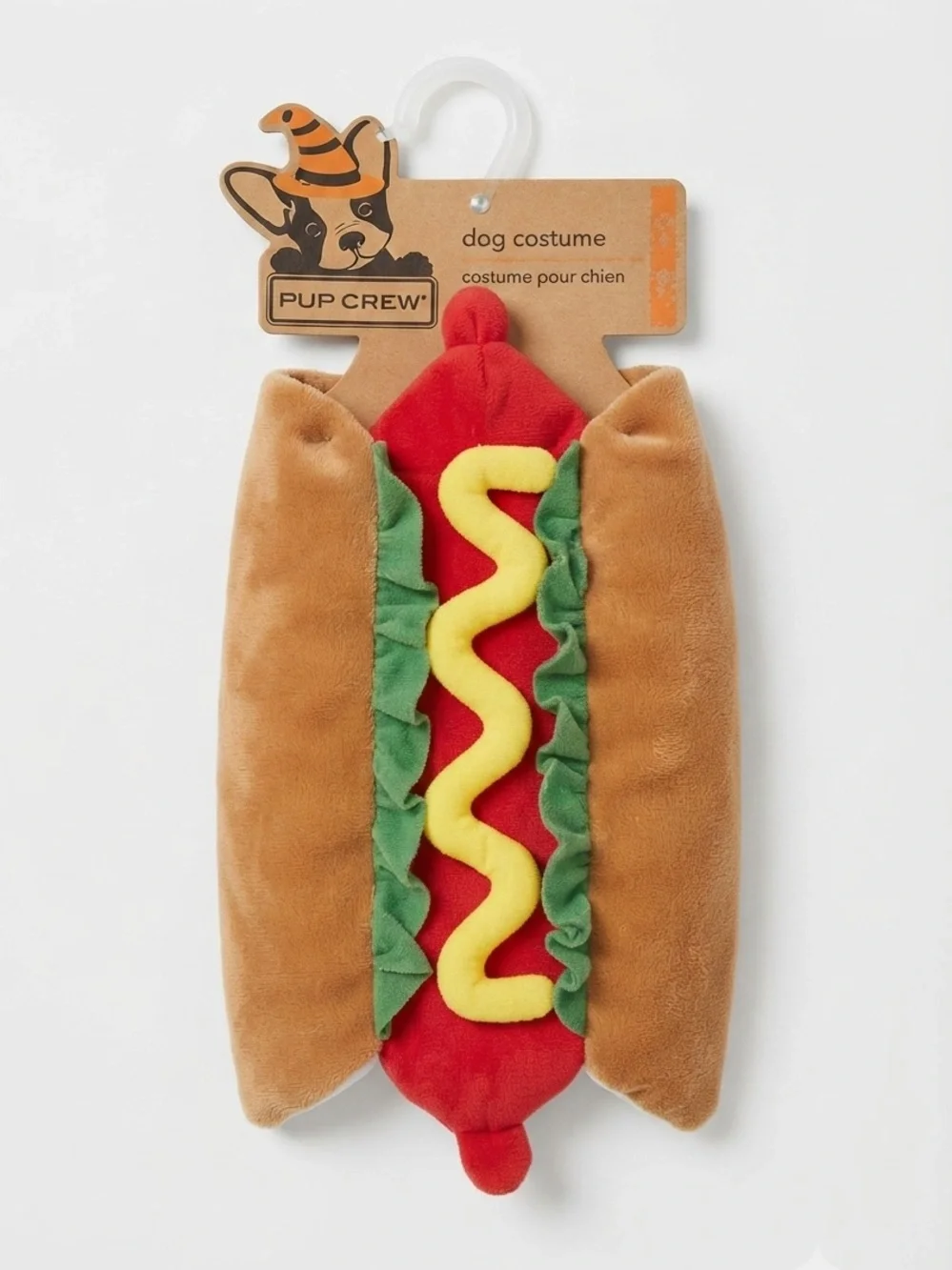 Pup Crew Hot Dog Dog Costume Cute Plush Halloween Pet Costume